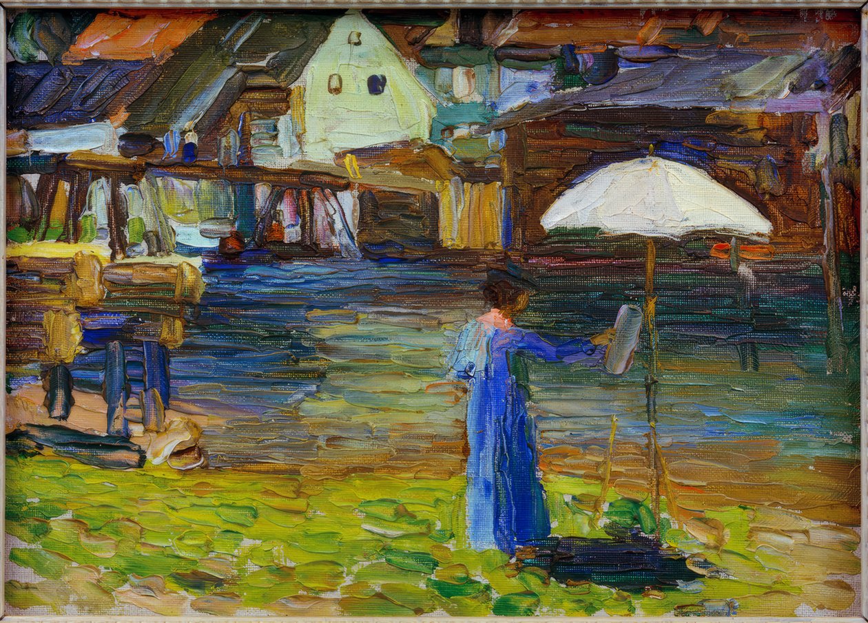 Kallmünz - Gabriele Münter maleri I af Wassily Kandinsky