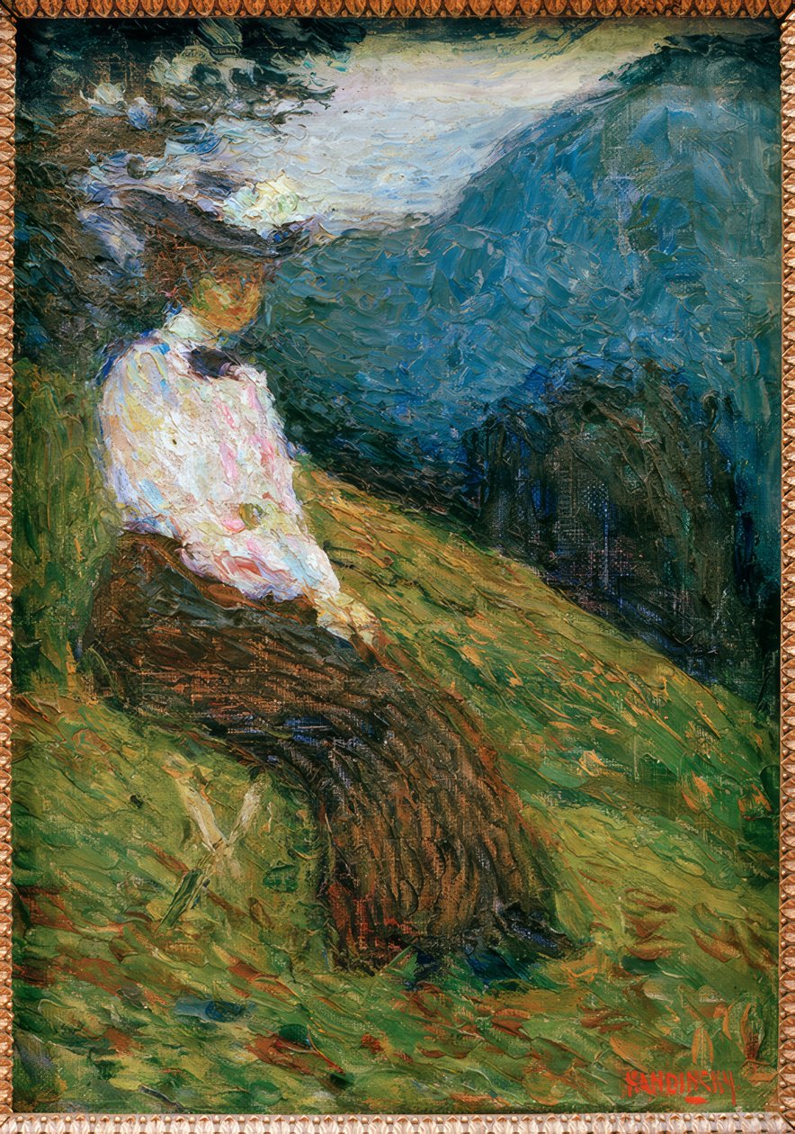 Kochel - Gabriele Münter af Wassily Kandinsky