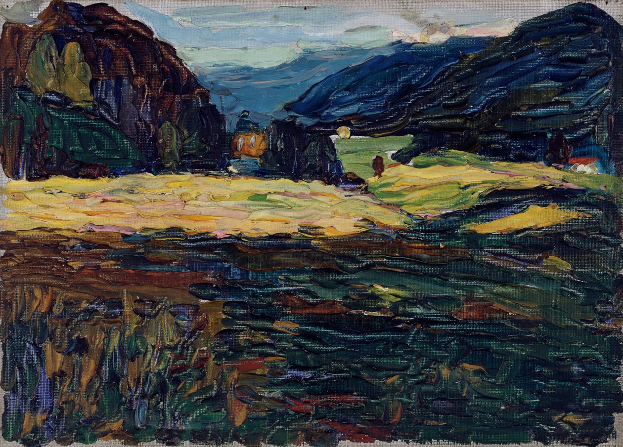 Kochel - Landskab med Slot af Wassily Kandinsky