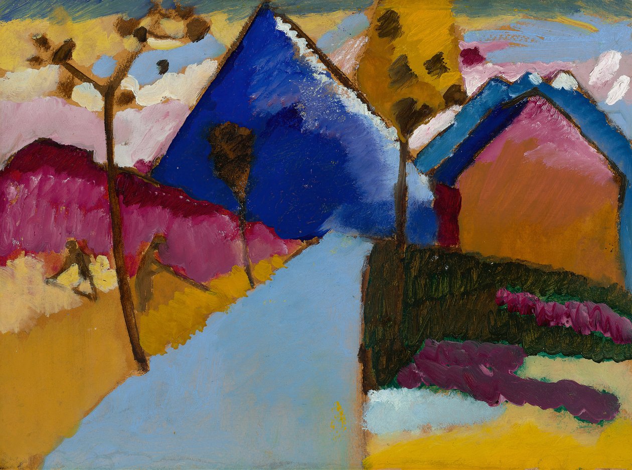Kochel, Straight Street, 1909. af Wassily Kandinsky