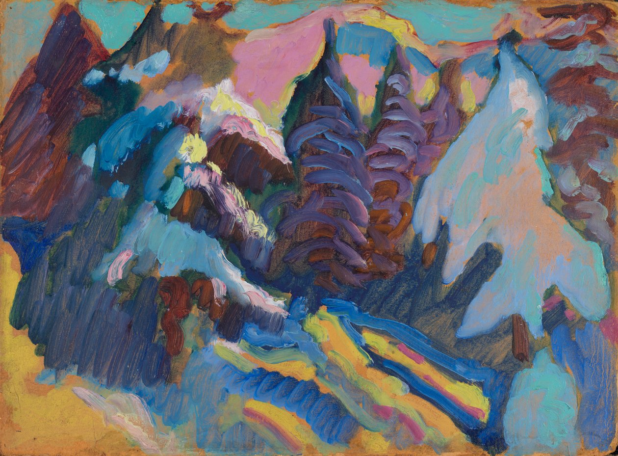 Kochel - Snedækkede træer af Wassily Kandinsky