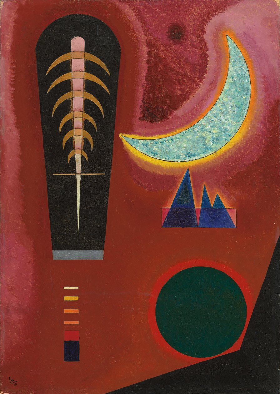 Løst i rødt; Taber im Rot af Wassily Kandinsky