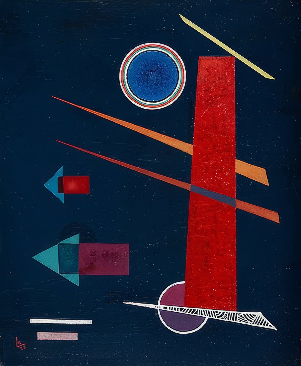 Kraftig rød. 1928 af Wassily Kandinsky