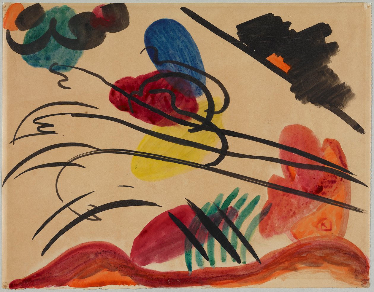 Med tre ryttere af Wassily Kandinsky