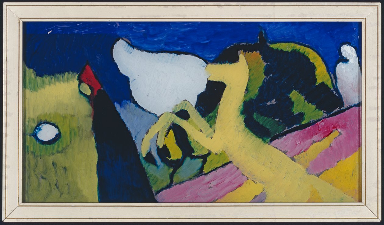 Med en gul hest af Wassily Kandinsky