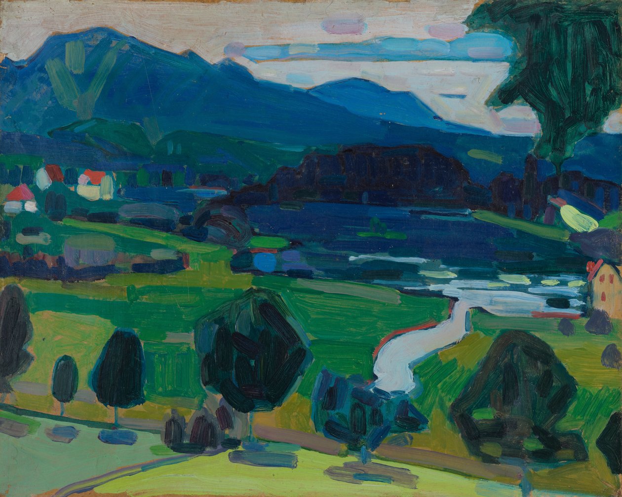 Murnau - udsigt over Staffelsee af Wassily Kandinsky