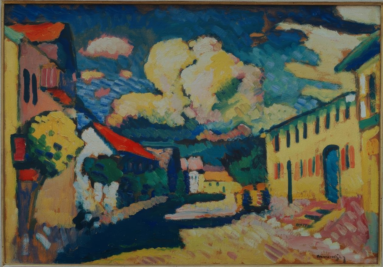 Murnau - Dorfstrasse af Wassily Kandinsky