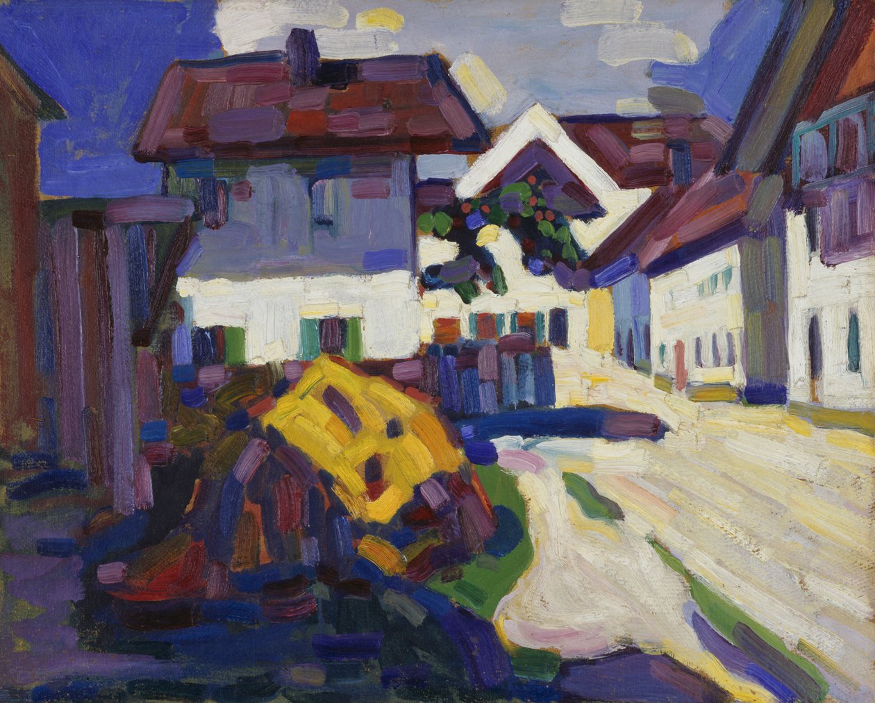 Murnau - gruppe af huse af Wassily Kandinsky