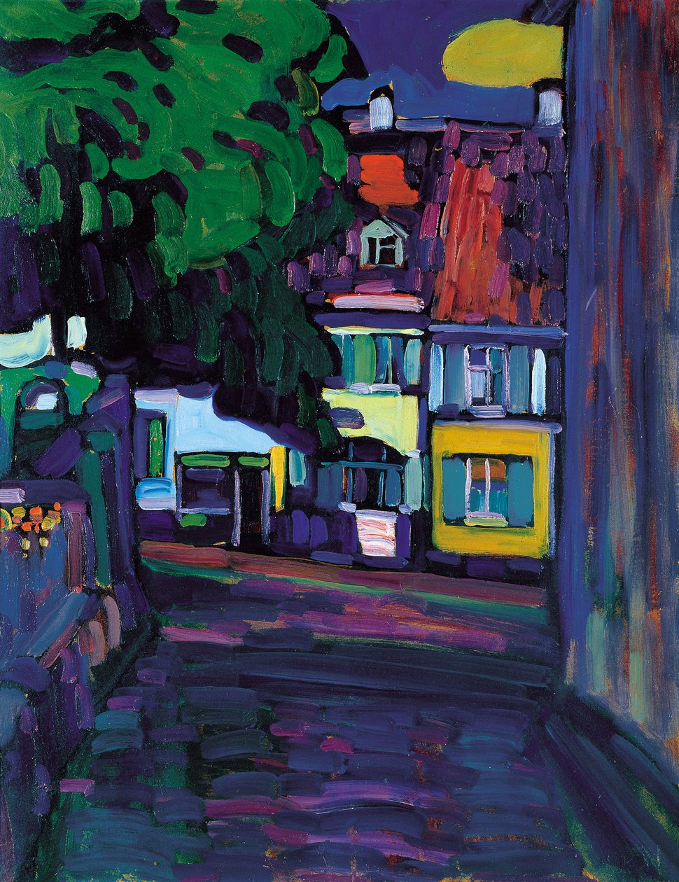 Murnau, Huse i Obermarkt, 1908 af Wassily Kandinsky