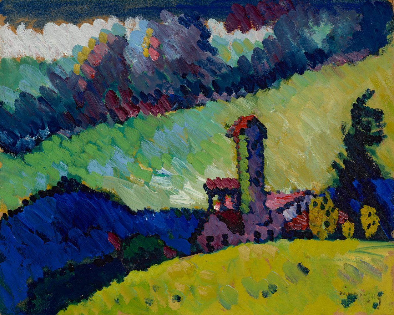 Murnau - Studie til "Landskab med tårn" af Wassily Kandinsky
