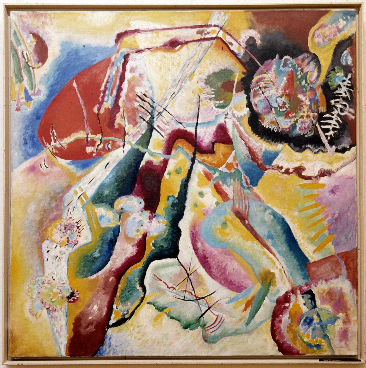 Painting with red spot, 1914dani af Wassily Kandinsky