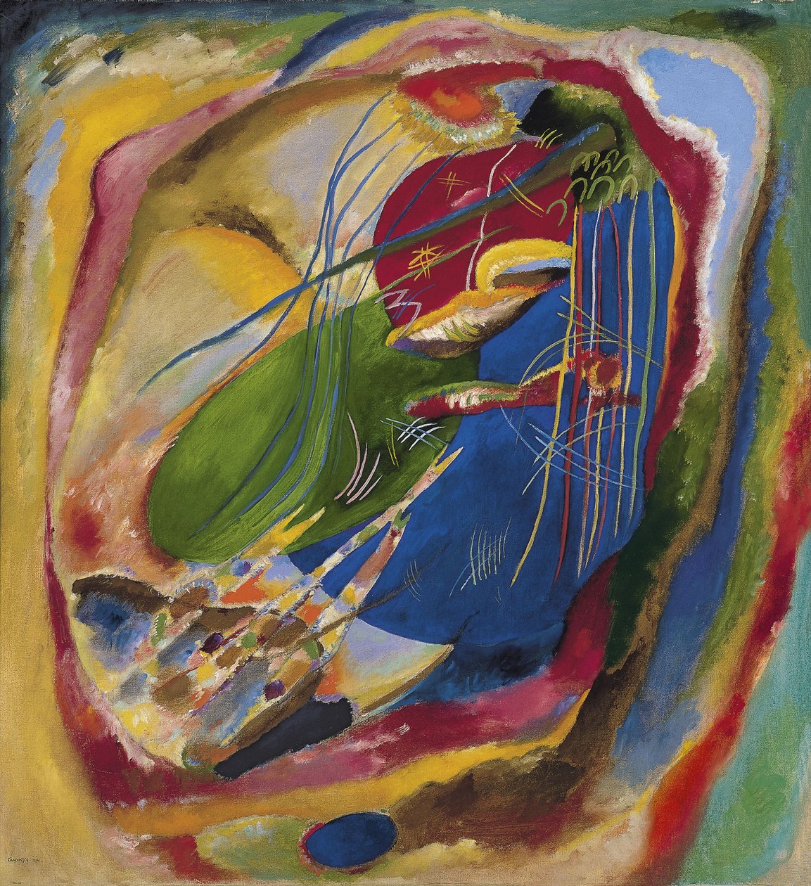 Billede med tre pletter, nr. 196, 1914 af Wassily Kandinsky