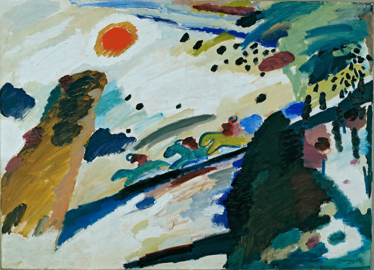 Romantisk landskab af Wassily Kandinsky