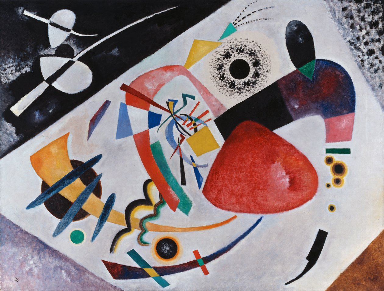 Rød plet II af Wassily Kandinsky