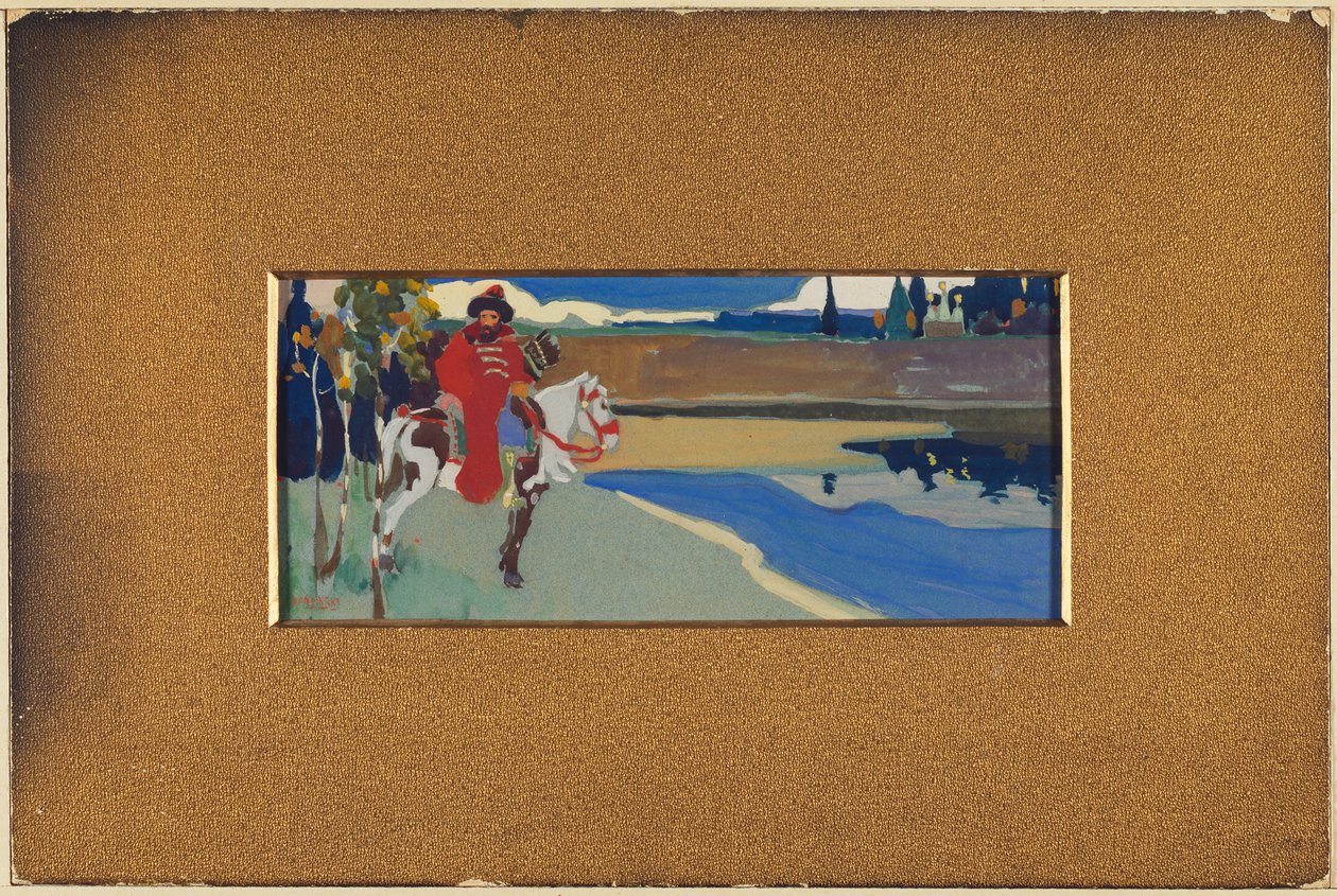 russisk rytter af Wassily Kandinsky