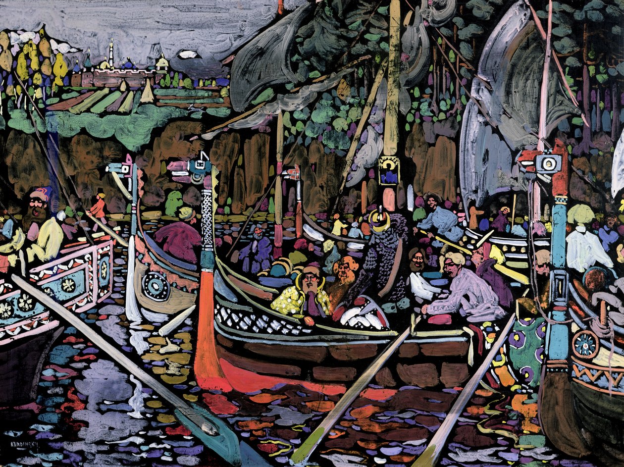 Sang om Volga, 1906 af Wassily Kandinsky