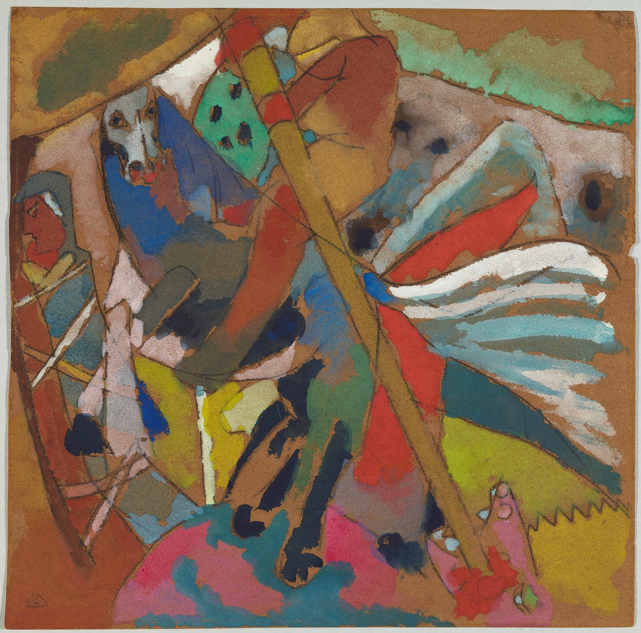 Sankt Georg II af Wassily Kandinsky