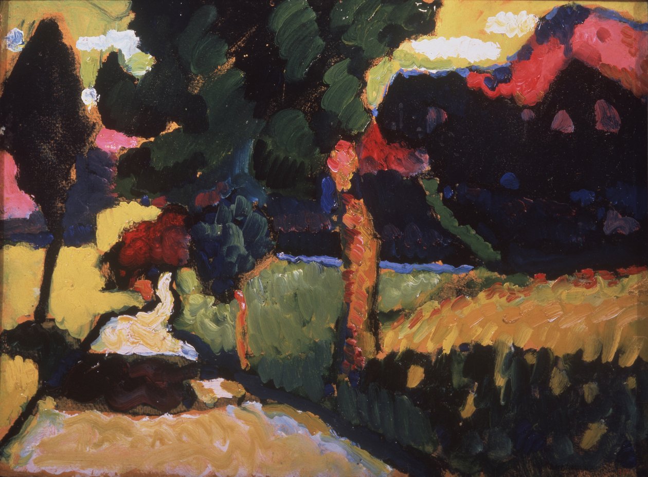 Sommerlandskab, 1909 af Wassily Kandinsky