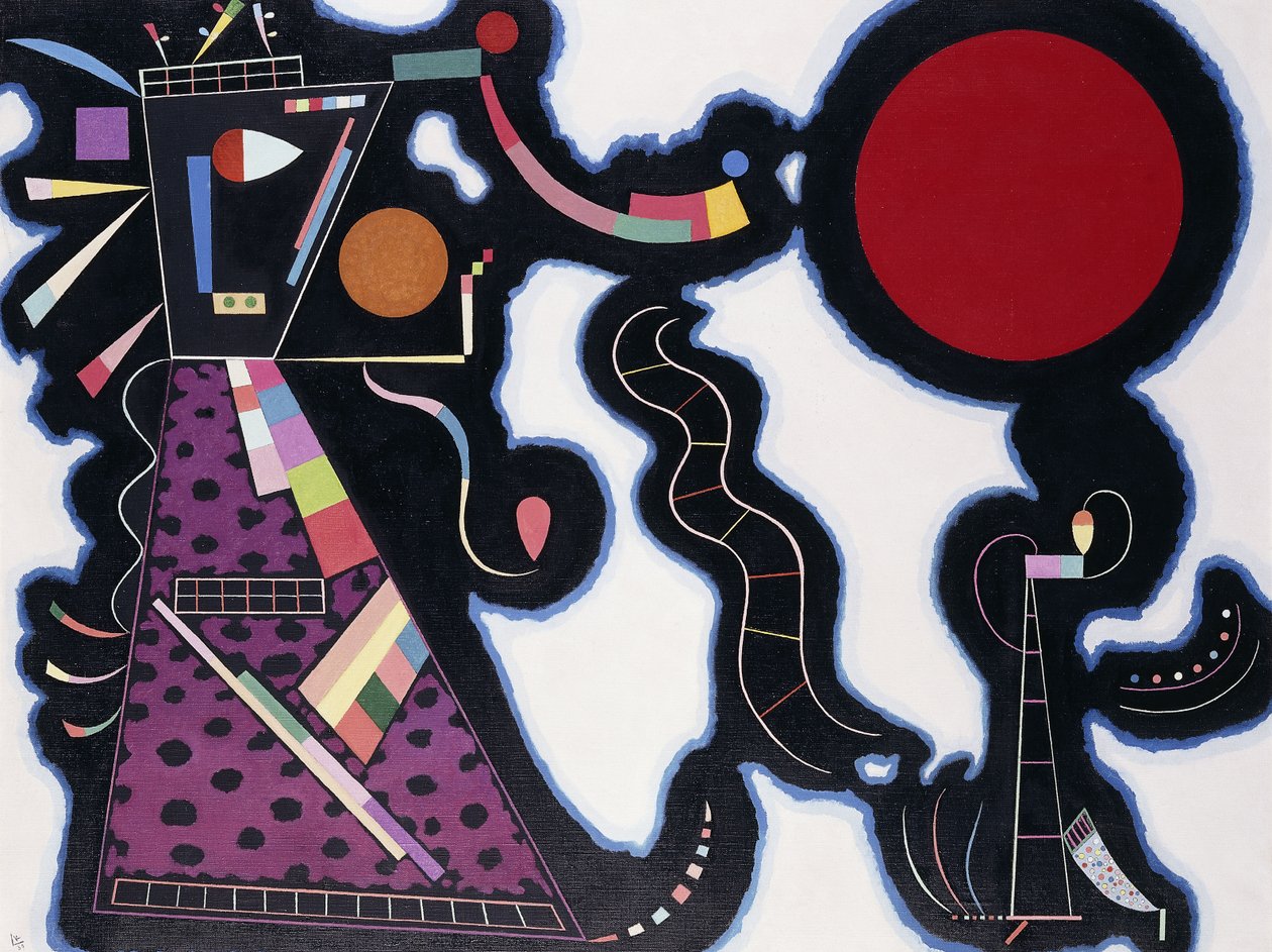 Den røde cirkel; Der Rote Kreis af Wassily Kandinsky