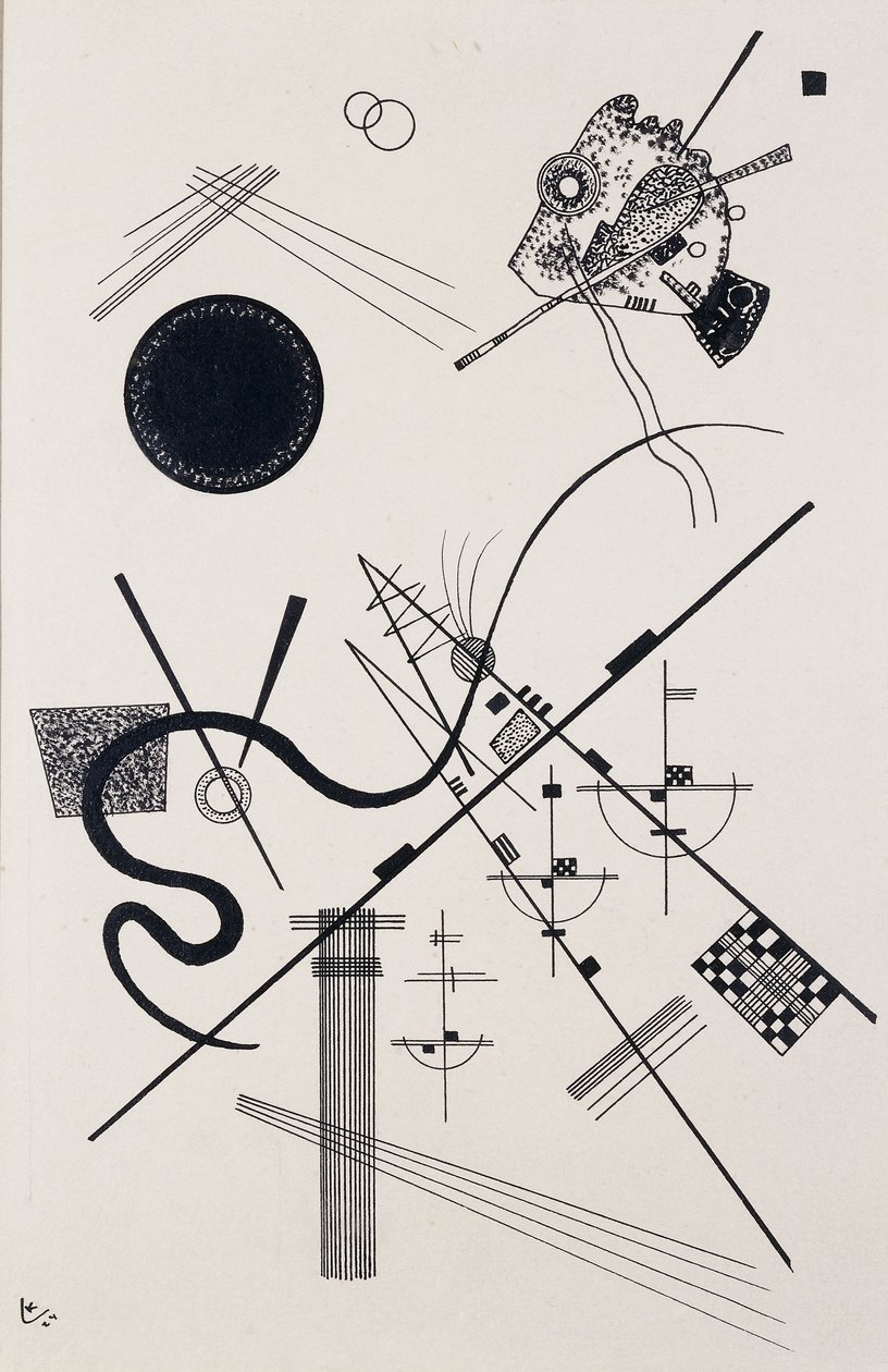 Uden titel (Tegning 4); Uden titel (Dessin 4) af Wassily Kandinsky