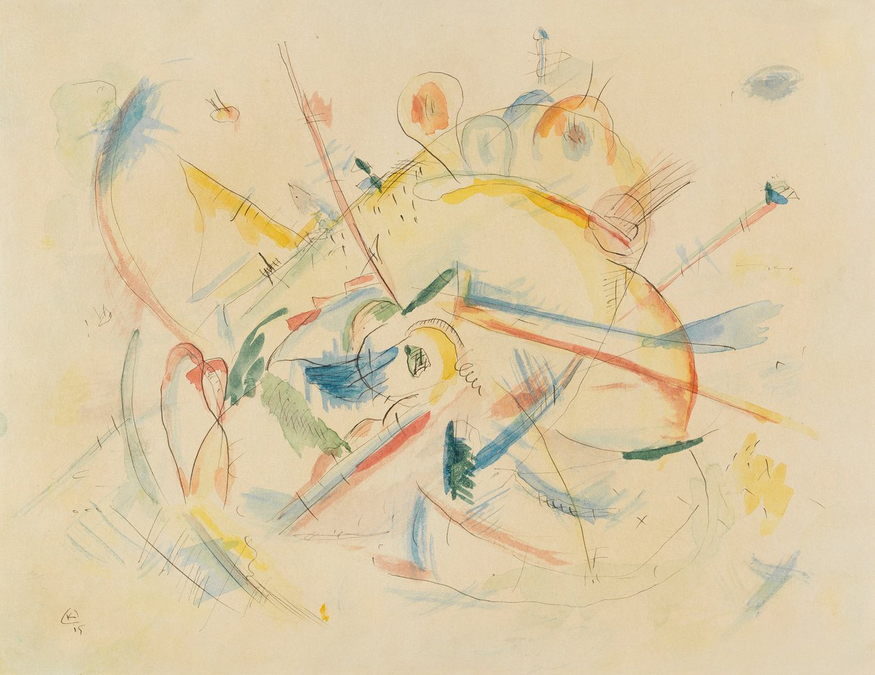 Uden titel, 1915. af Wassily Kandinsky