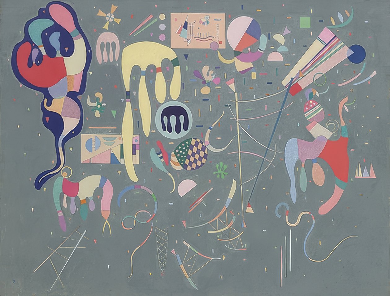Forskellige handlinger (Actions variées). 1941 af Wassily Kandinsky