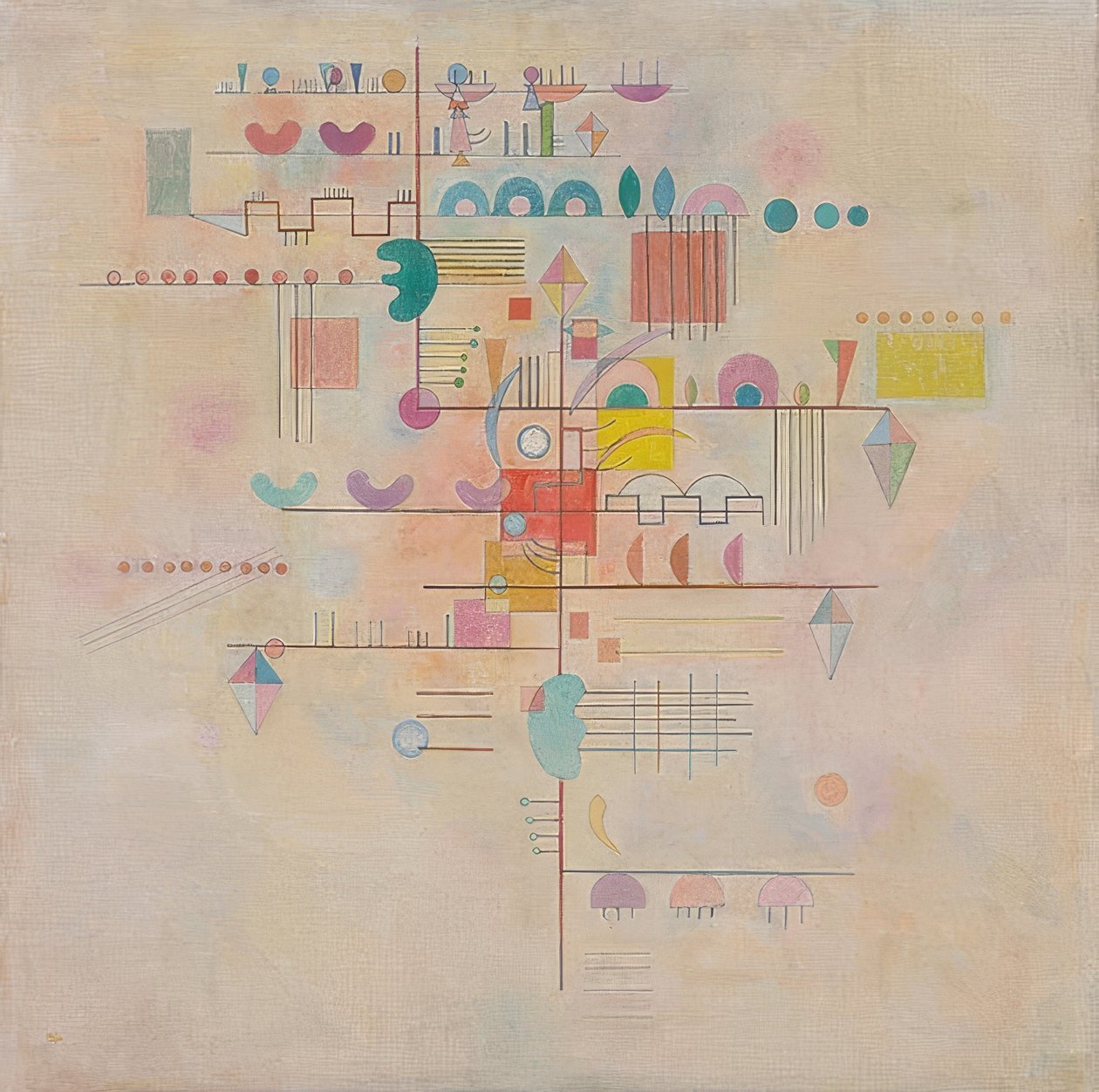 Zarter Aufstieg (Graceful stigning). 1934 af Wassily Kandinsky