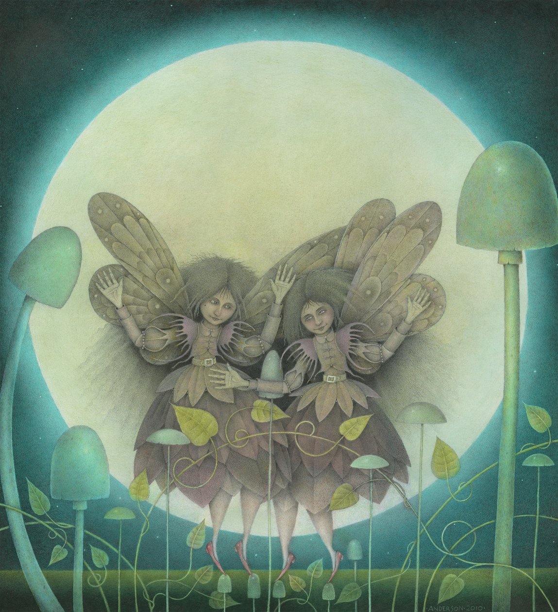 Dansende feer, 2011 (blandede medier) af Wayne Anderson