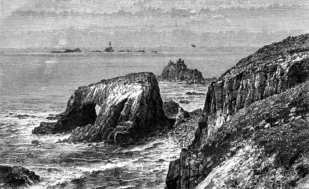 Lands End, Cornwall, 1800-tallet. af Weber