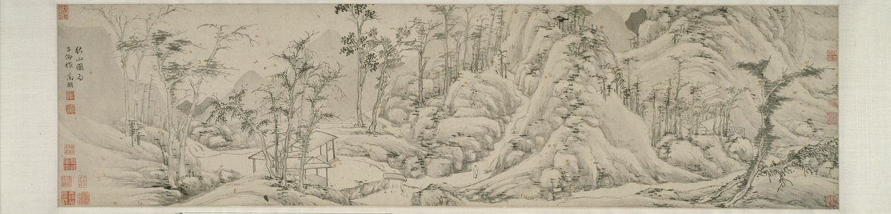 Efterårsbjerge 秋山圖 af Wen Zhengming