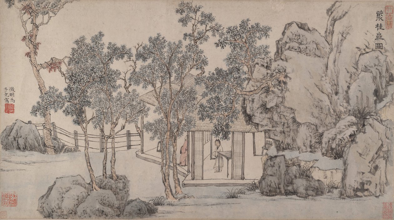 Cassia Grove Studio, ca. 1532. af Wen Zhengming