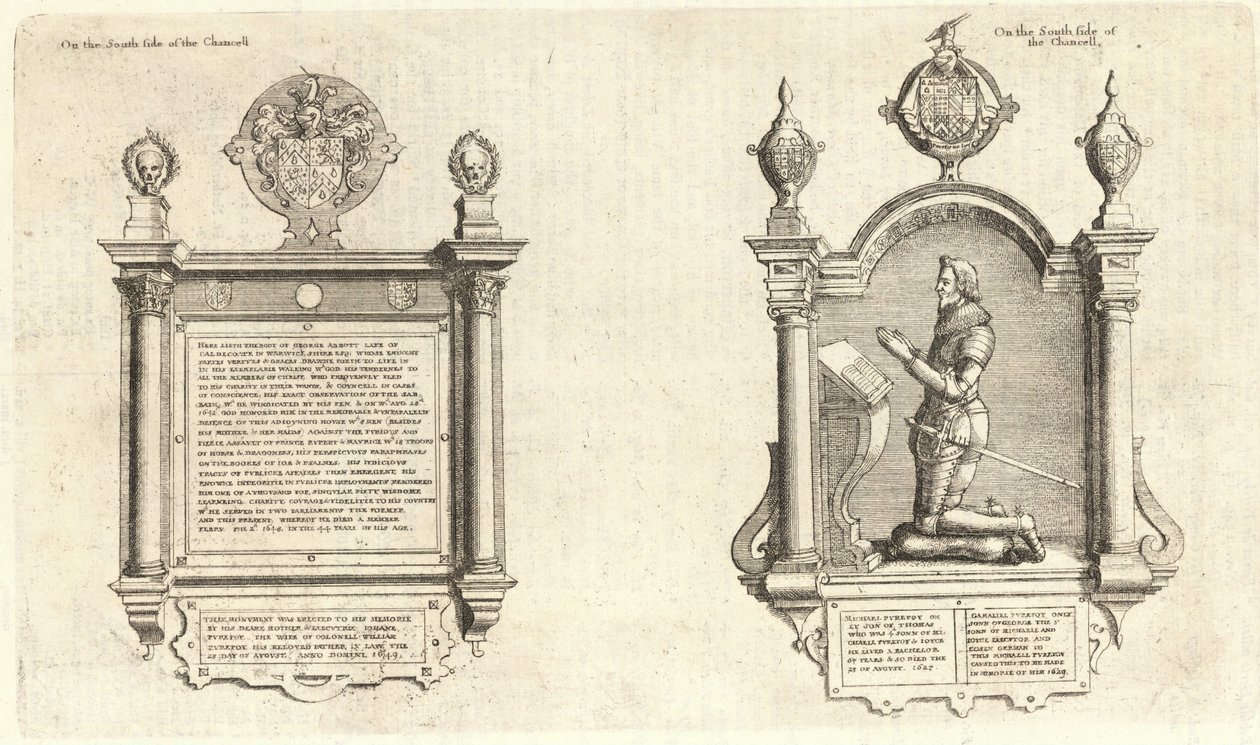 Abbott og Purefoy (monument) af Wenceslaus Hollar