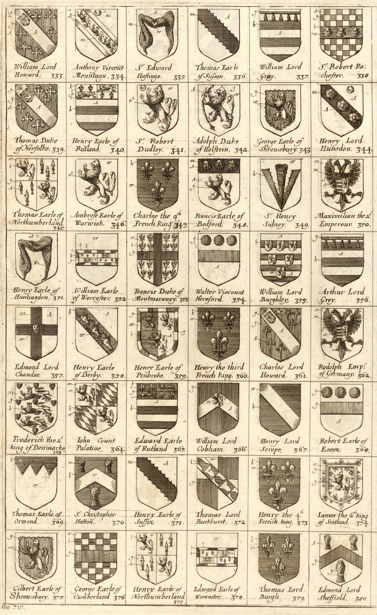 Arme af ridderne i strømpebåndet af Wenceslaus Hollar