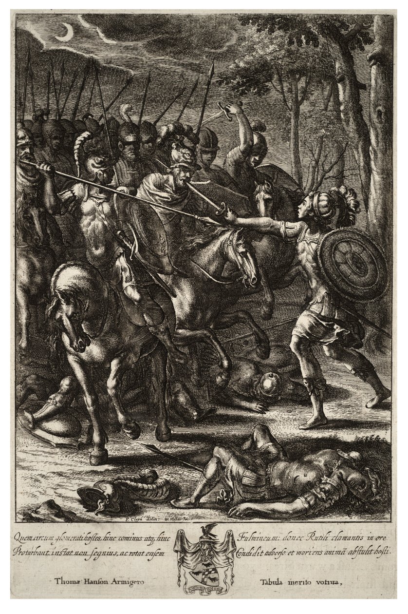 Nisus dræber Volscens. Stat 2 af Wenceslaus Hollar