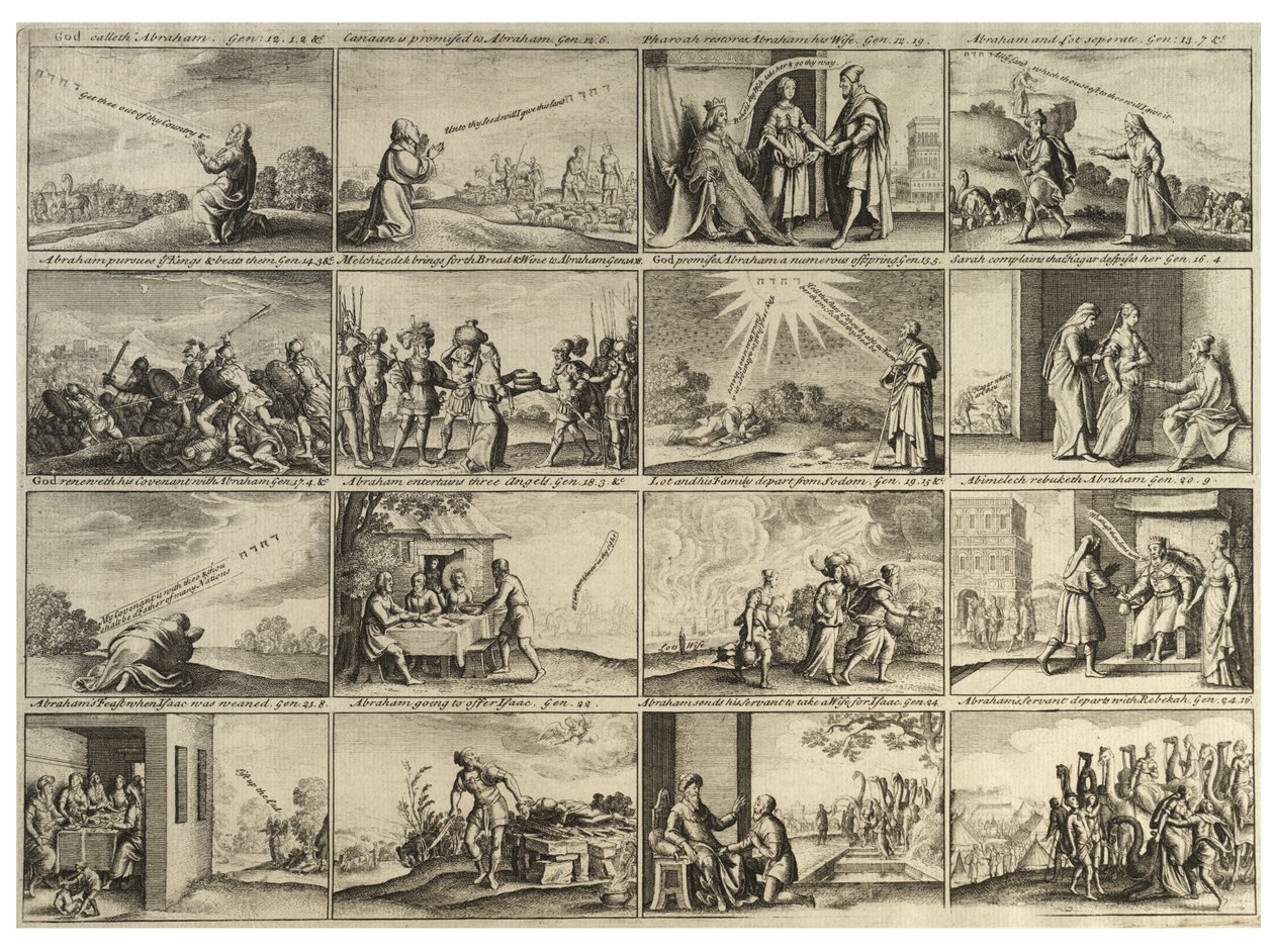 Abrahamshistorien (i fuld bladform). Stat 3 af Wenceslaus Hollar