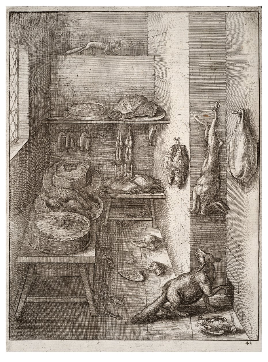 Ræven og væsen. Stat 2 af Wenceslaus Hollar