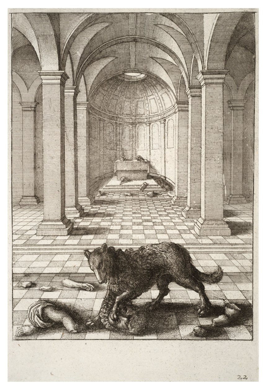 Ulven og statuen af Wenceslaus Hollar