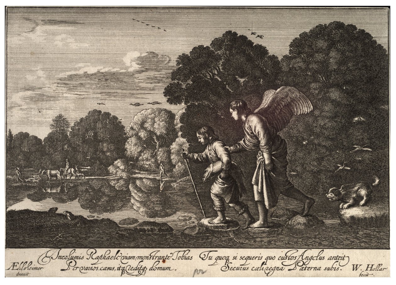 Tobias og englen. Stat 3 af Wenceslaus Hollar