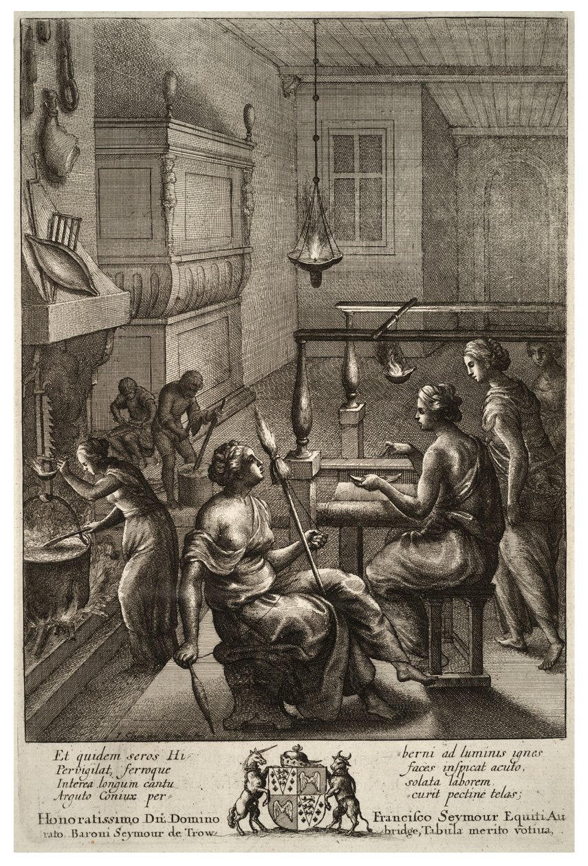 Kvinder på arbejde. Stat 1 af Wenceslaus Hollar