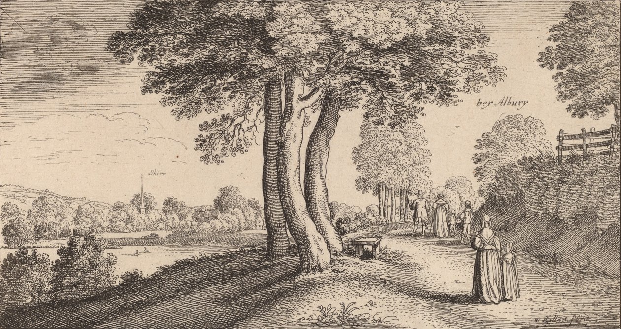 Albury, 1645. af Wenceslaus Hollar