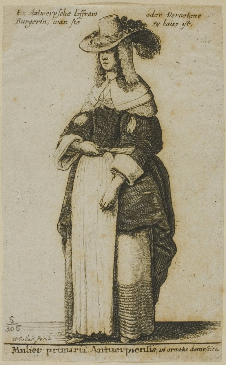 Antwerp kvinde af Wenceslaus Hollar