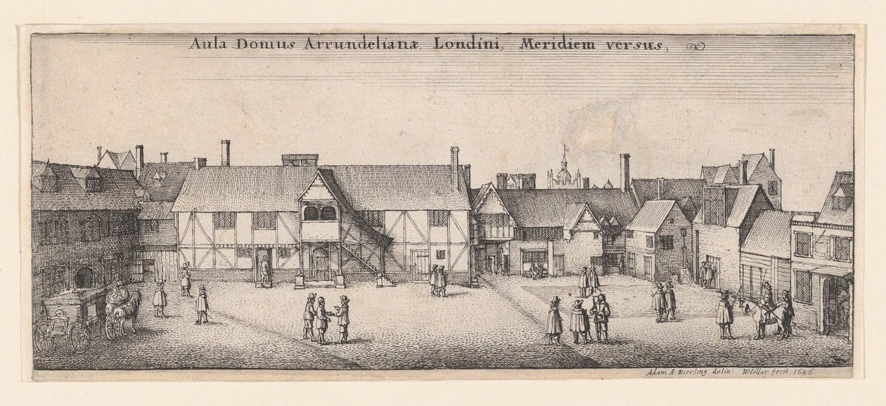 Arundel-huset fra syd, 1646., 1646. af Wenceslaus Hollar