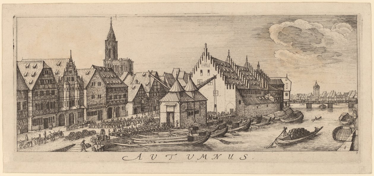 Efterår: Vinmarkedet af Wenceslaus Hollar