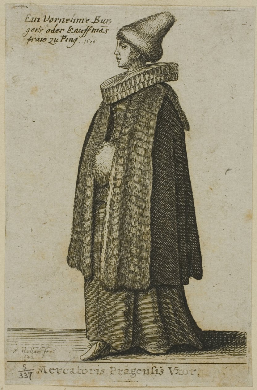 Bohemisk kvinde af god kvalitet af Wenceslaus Hollar