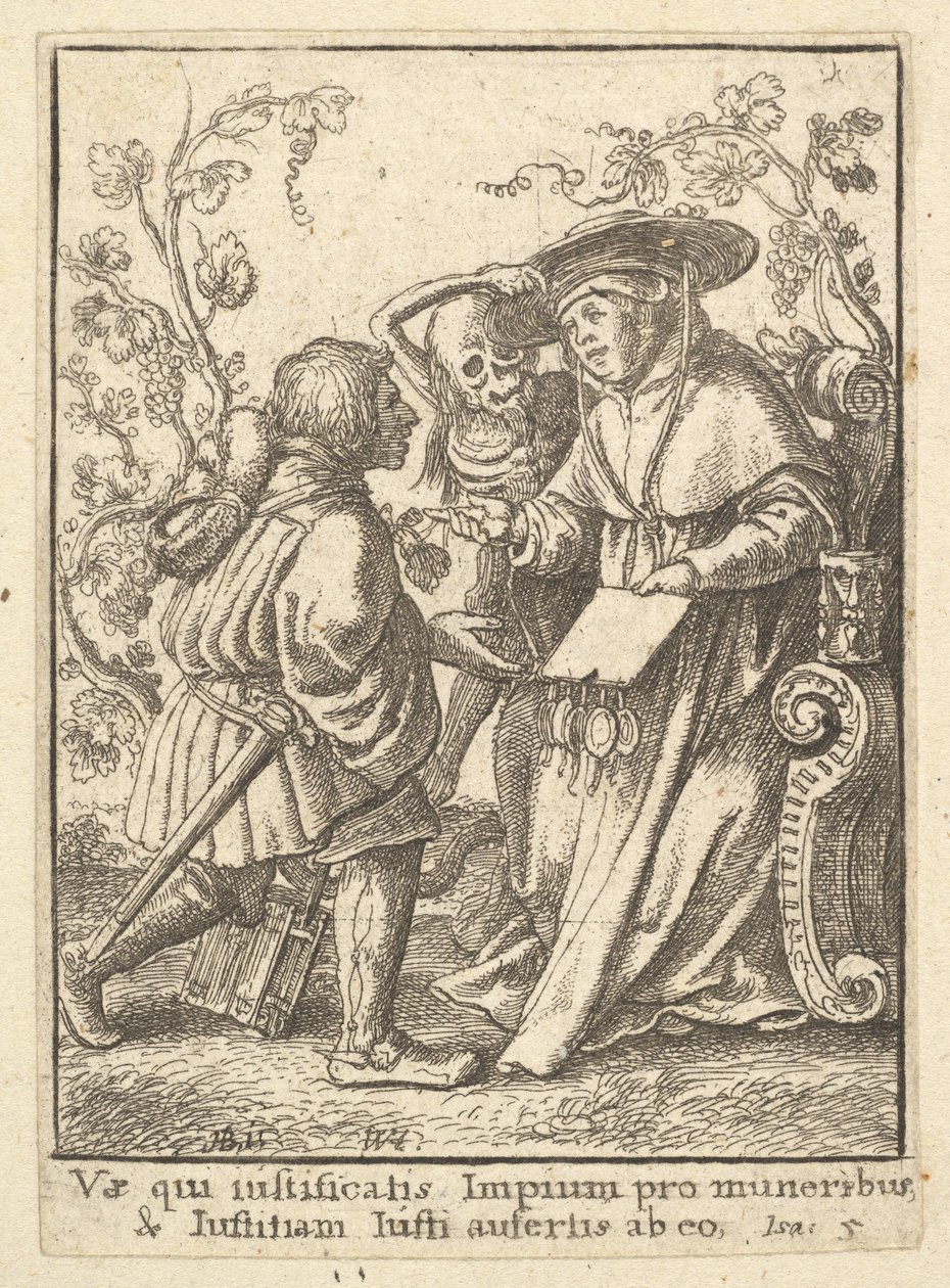 Kardinal, fra Dødedansen, 1651. af Wenceslaus Hollar