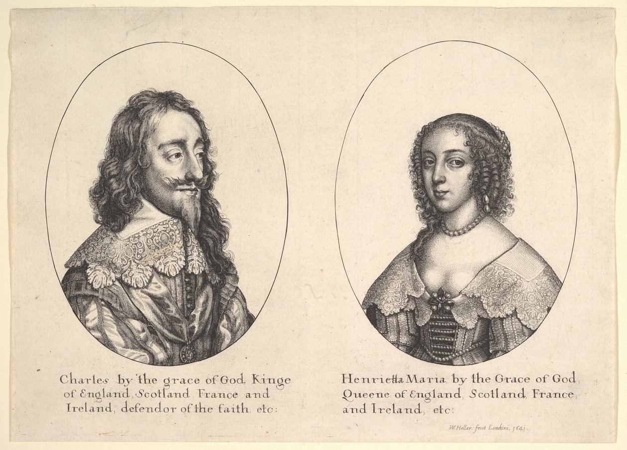 Charles I og Henrietta Maria, 1641. af Wenceslaus Hollar