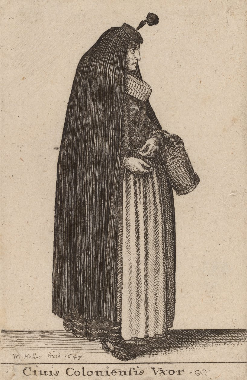 Ciuis Coloniesis Vxor, 1643. af Wenceslaus Hollar