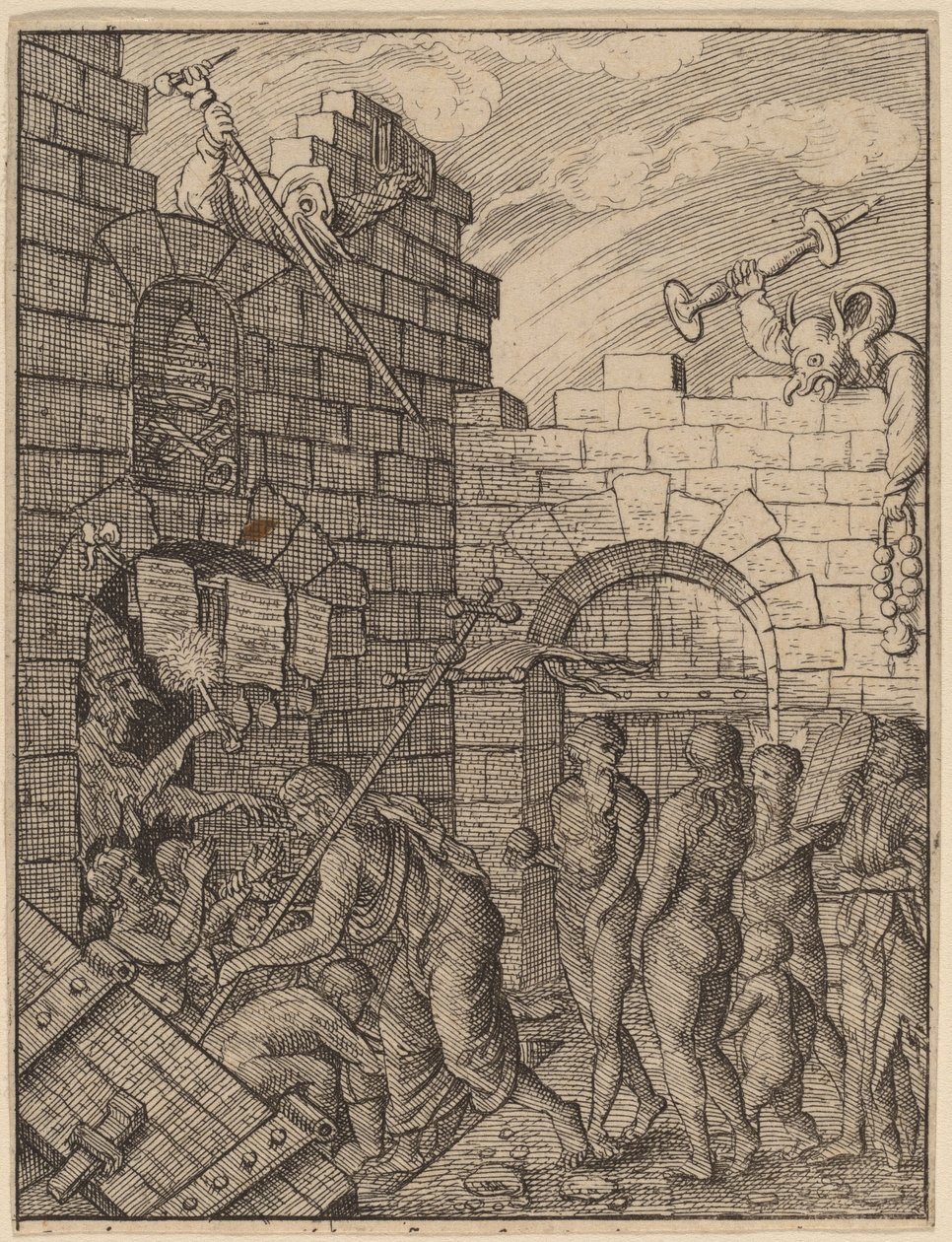 Nedstigning til helvede af Wenceslaus Hollar