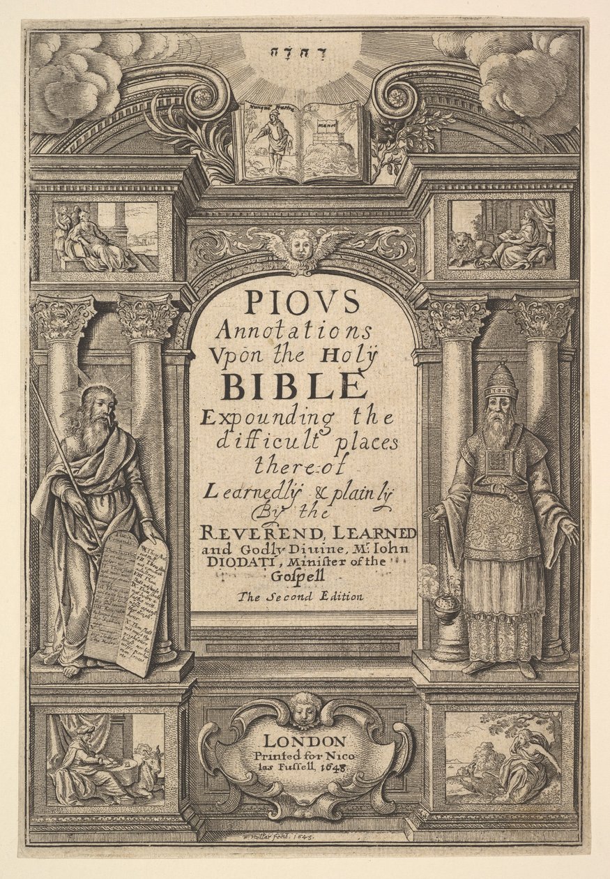Diodati. Fromme Anmærkninger, 1648. af Wenceslaus Hollar
