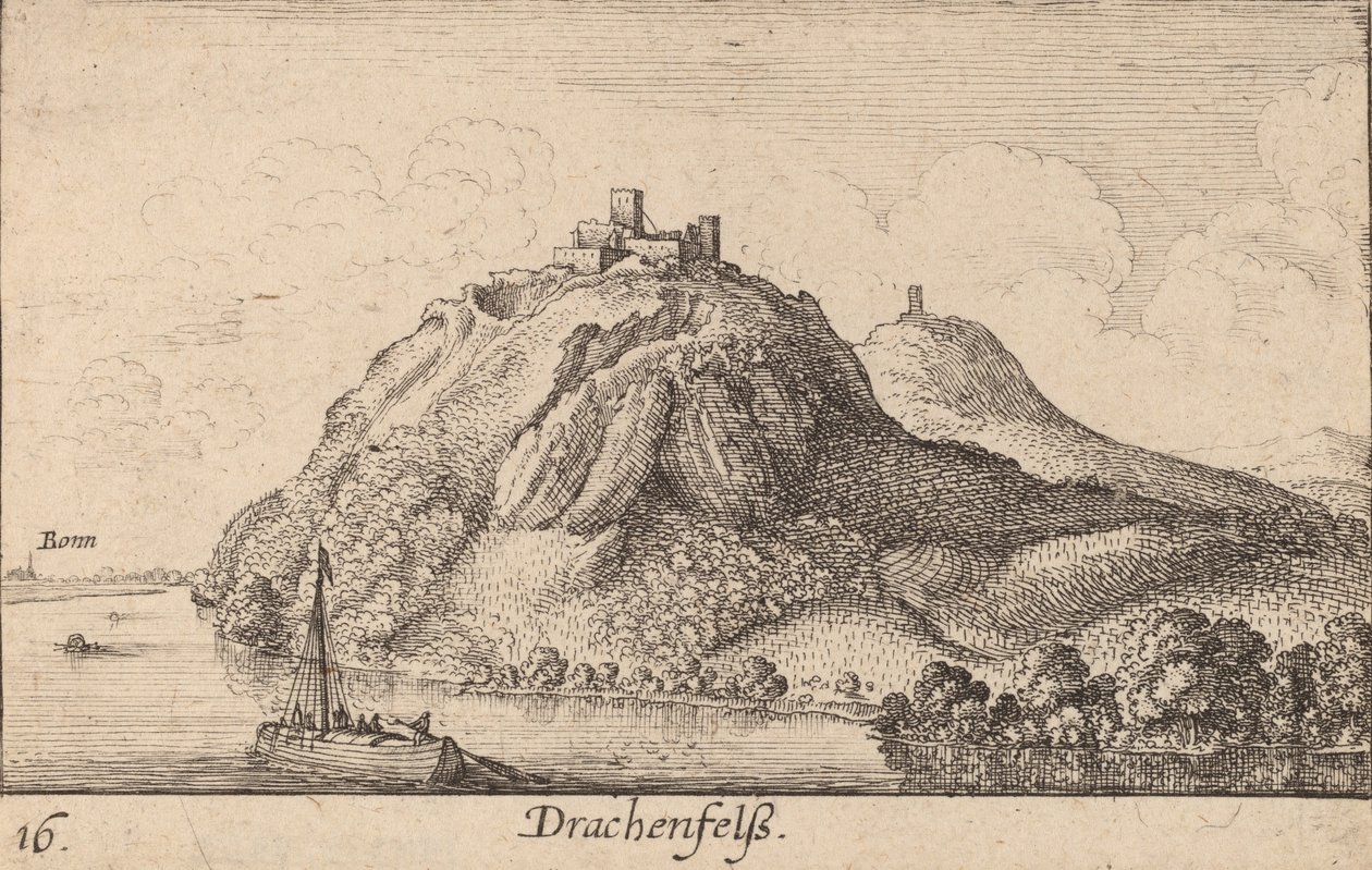 Drachenfels, 1635. af Wenceslaus Hollar